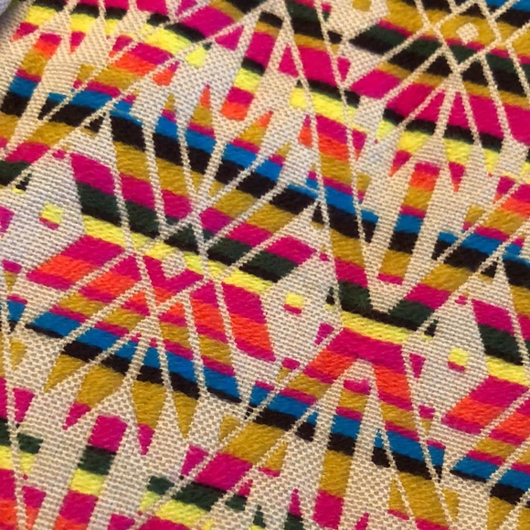 Fabric Tote-Boho Chic-16x16x4-Brightly Colored-EUC - Picture 5 of 16